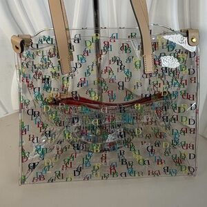 Dooney & Bourke Clear Multicolor Logo Tote